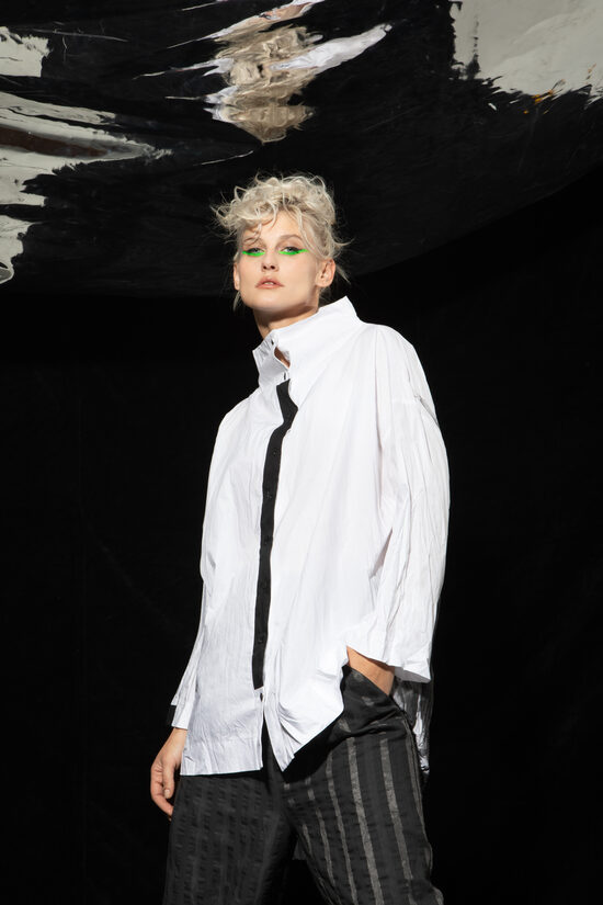 Teksturētas kokvilnas blūze OZAI N KU