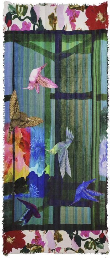 100% vilnas šalle ''Putni'' / 90x180cm