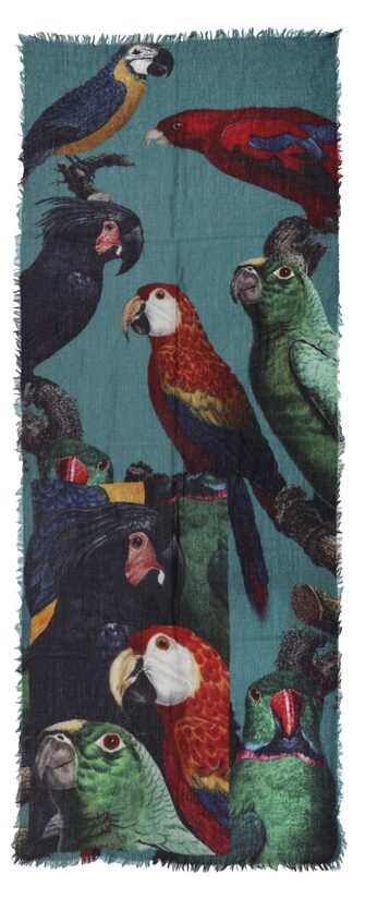 100% vilnas šalle "Papagaiļi'' / 70x180 cm