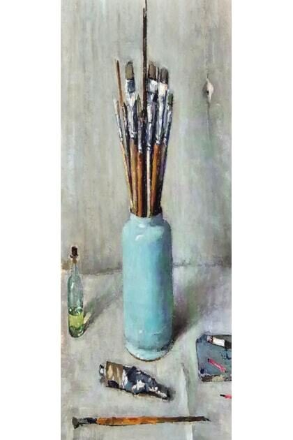 Divpusēja šalle "Māksla'' /70x180cm