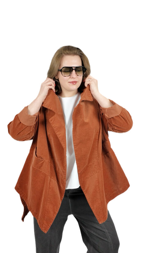 Kokvilnas samta žakete | oranža