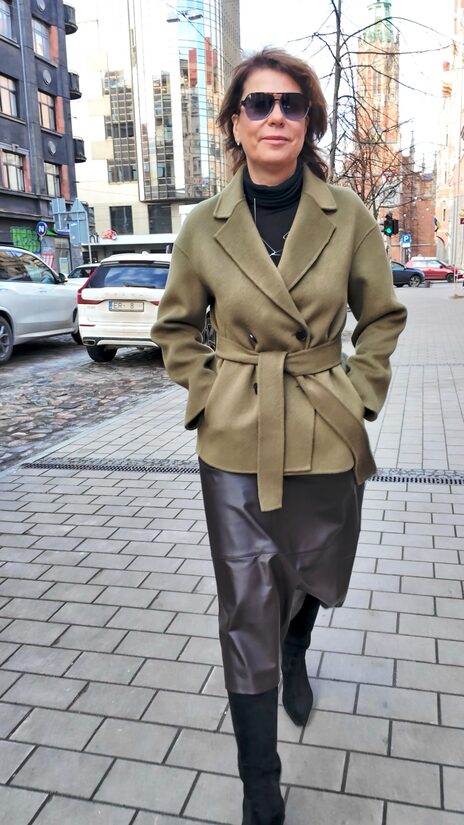 100% vilnas pusmētelis | pistācija